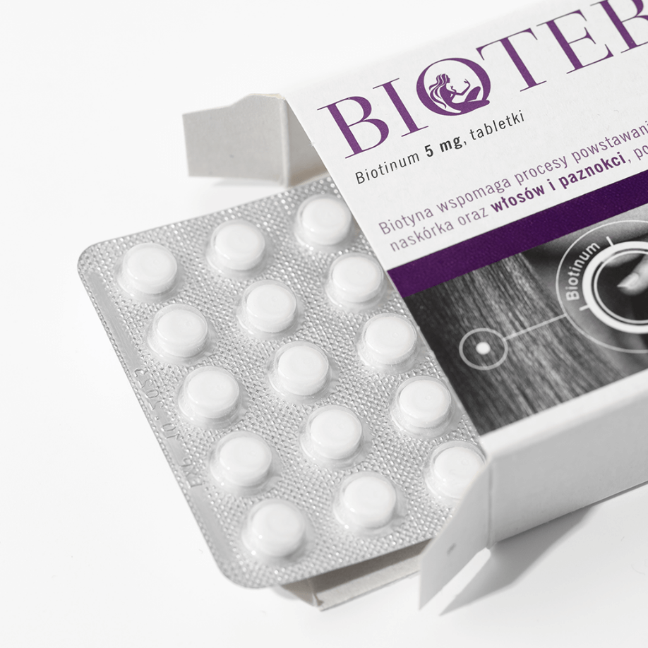 Biotebal lek tabletki - otwarte opakowanie z wysuniętym blistrem